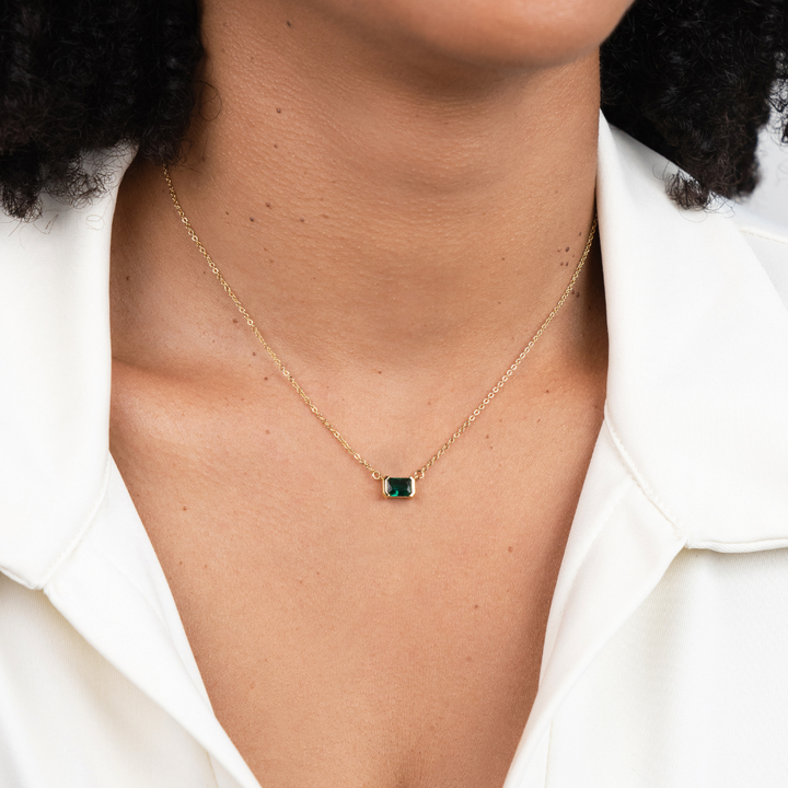 MONI GREEN EMERALD NECKLACE