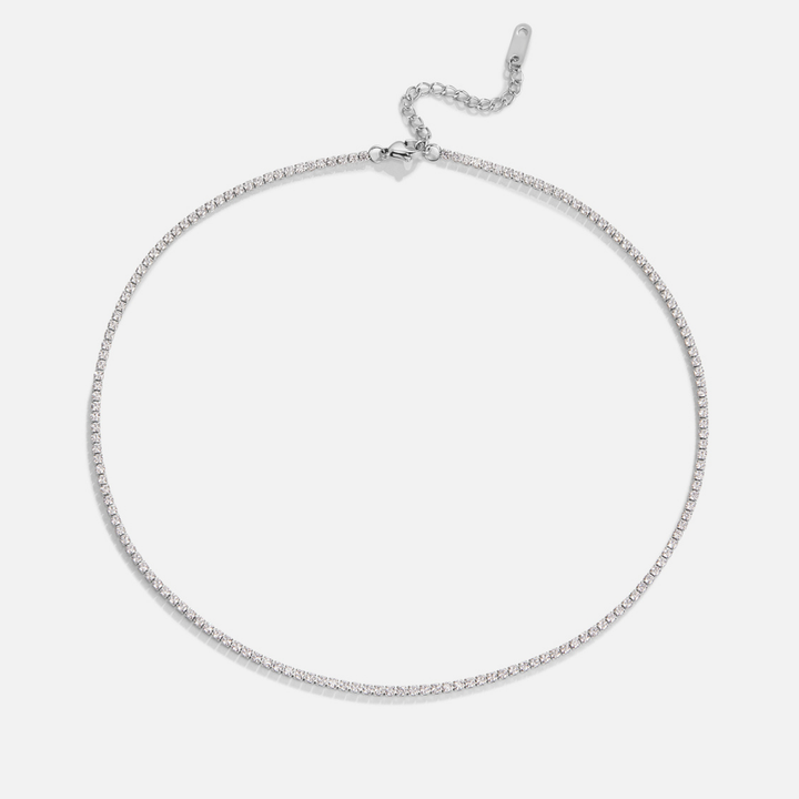 LEXI SILVER CRYSTAL NECKLACE