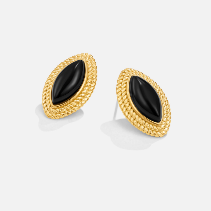 MADISON BLACK & GOLD EARRINGS