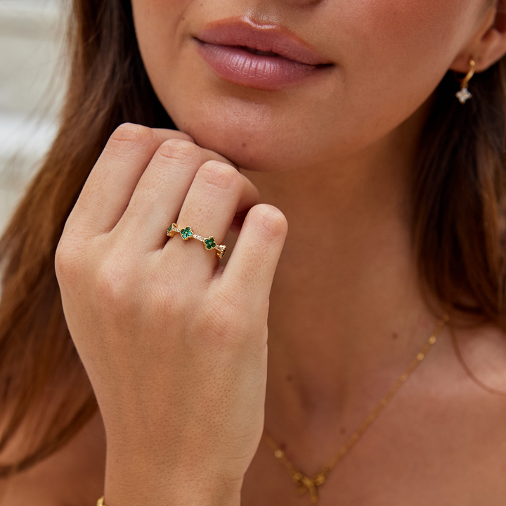 LUCK – CLOVER CRYSTAL RING