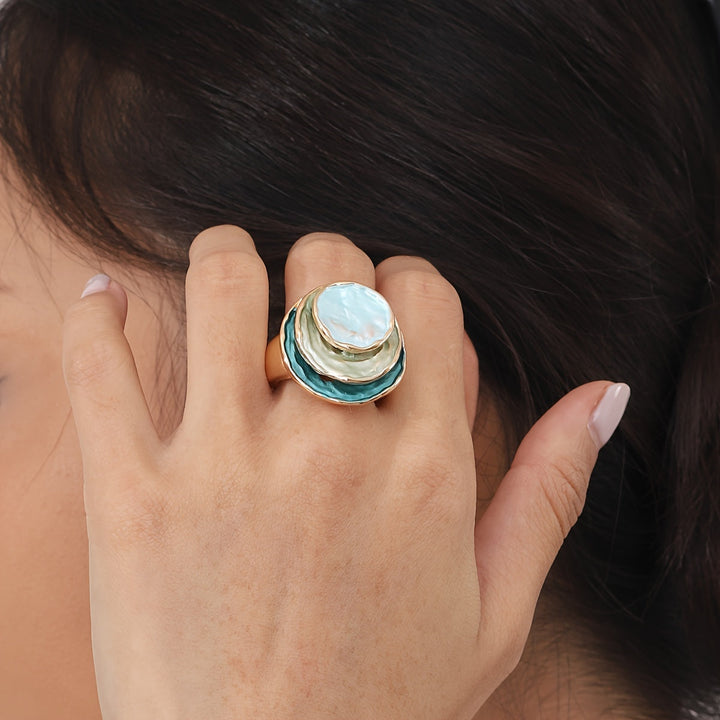 BOHO TRIPLE-LAYER ENAMEL RING