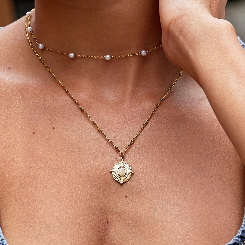 MONIQUE VINTAGE STONE NECKLACE