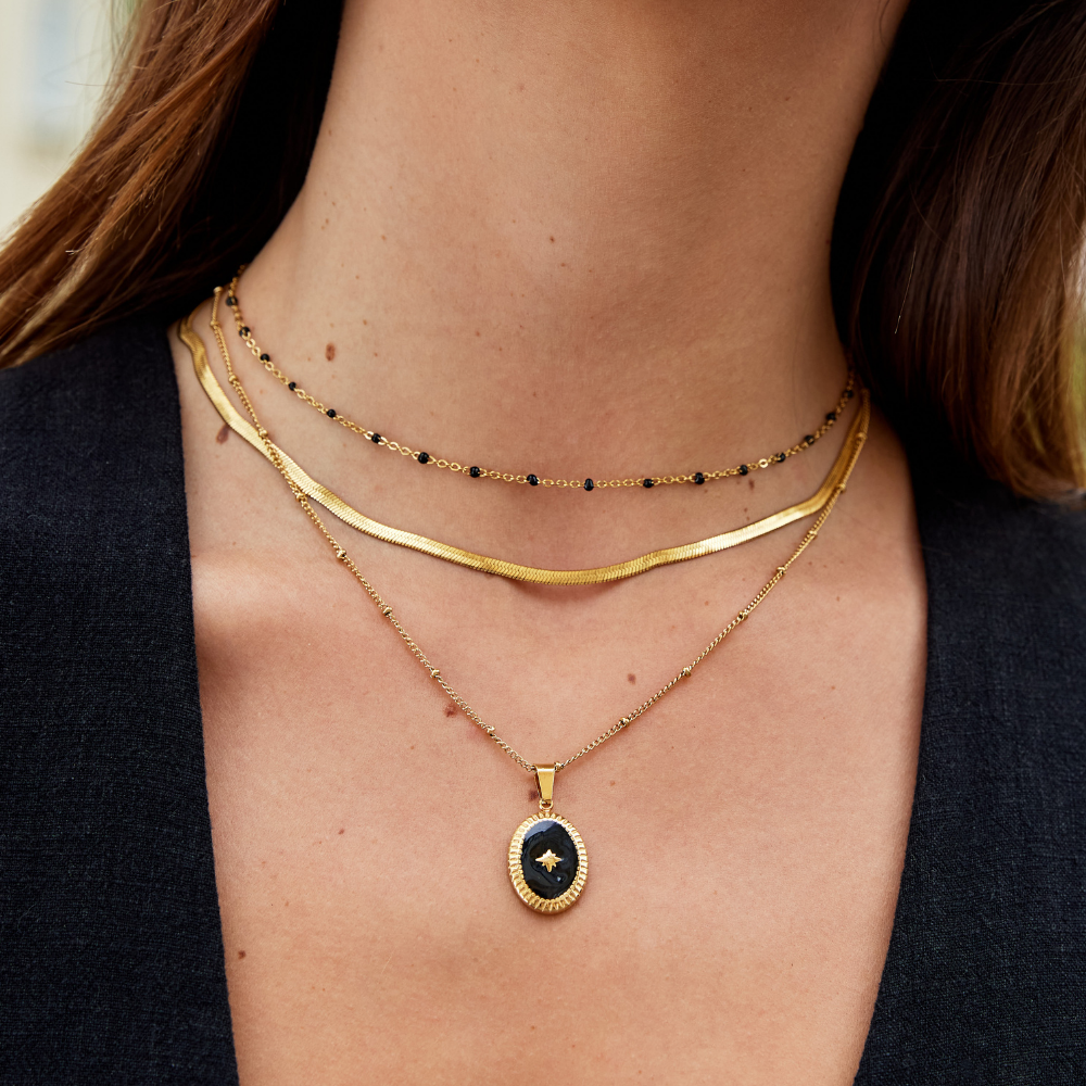 SNAKE CHAIN GOLD NECKLACE