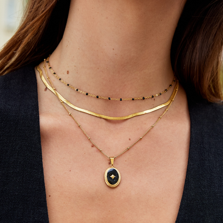 SNAKE CHAIN GOLD NECKLACE