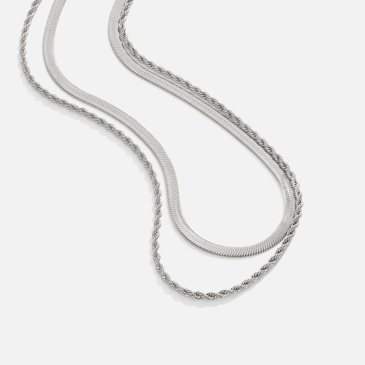 ALEXANDRA SILVER LAYERED NECKLACE