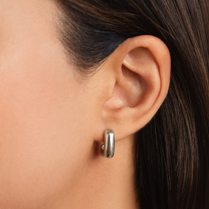 ALICE SQUARE HOOP GOLD EARRINGS