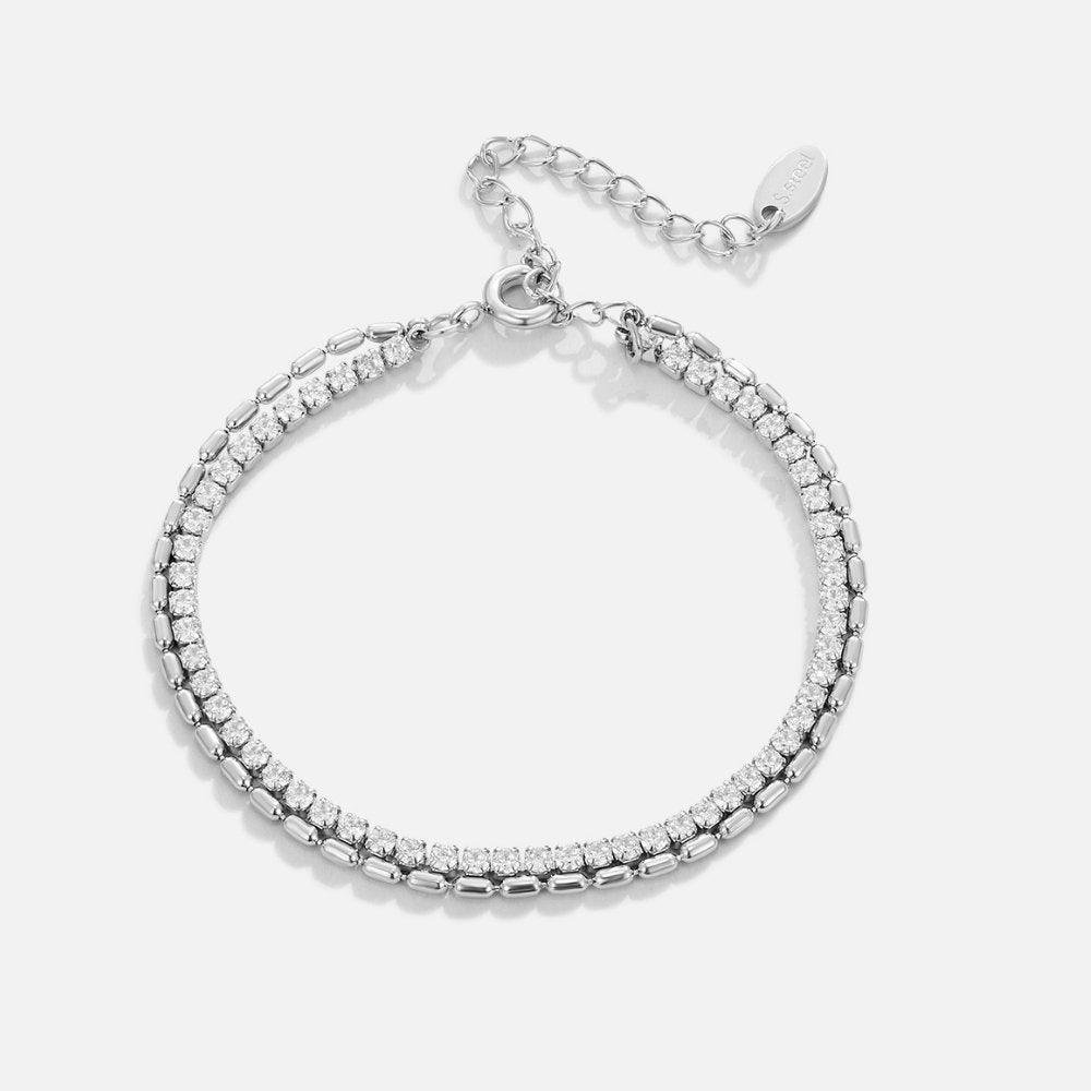 ARELIA CRYSTAL SILVER BRACELET