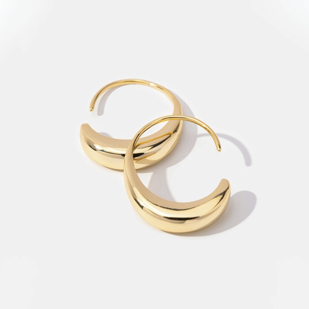 CINA DROP HOOP EARRINGS