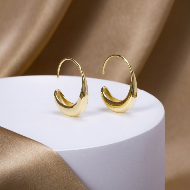 CINA DROP HOOP EARRINGS