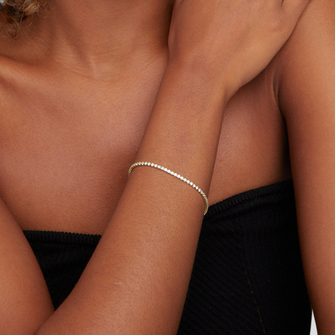 CORDELIA GOLD TENNIS BRACELET