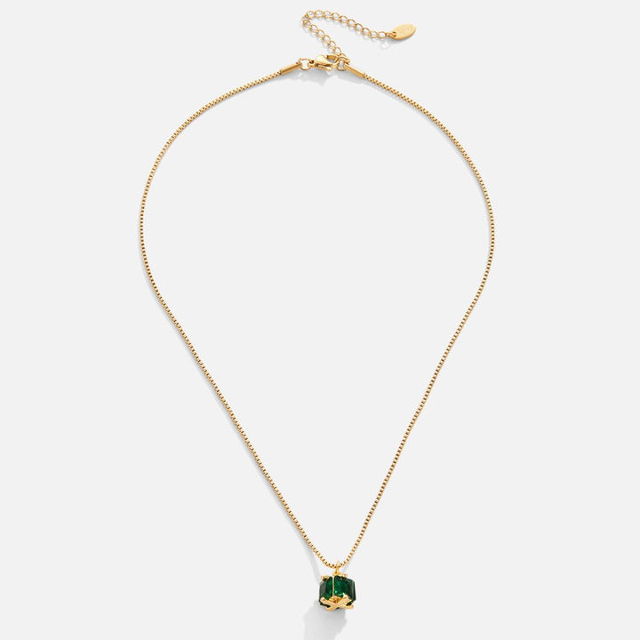 EMERALD CUBE NECKLACE