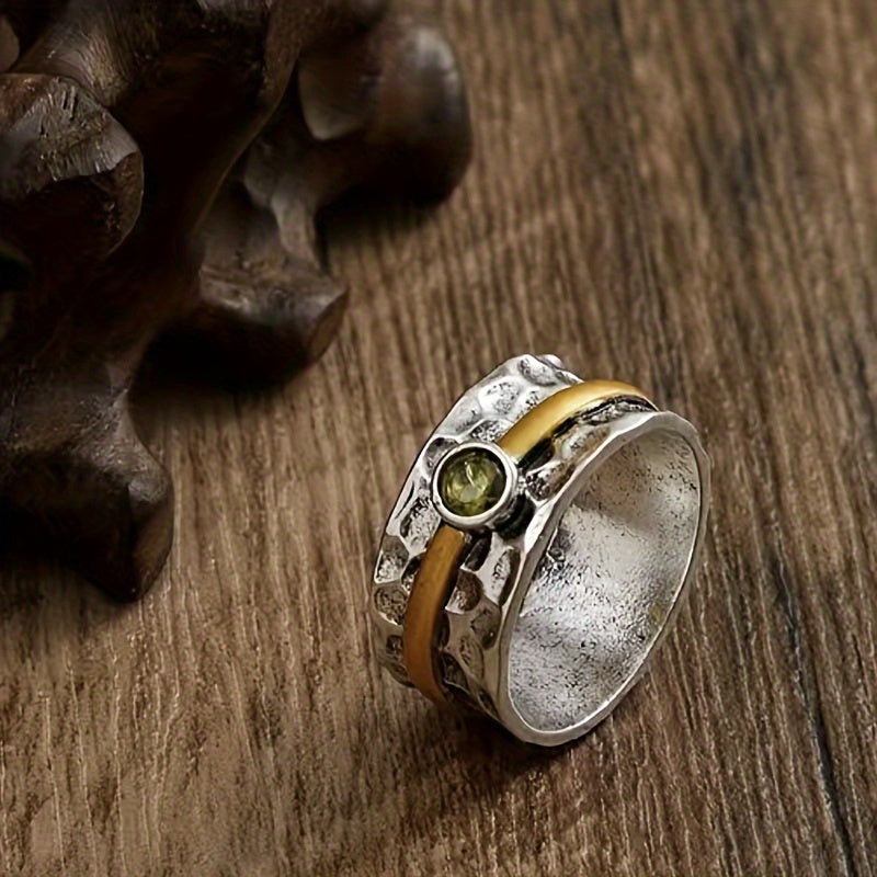 ELEGANT GREEN CUBIC ZIRCONIA RING