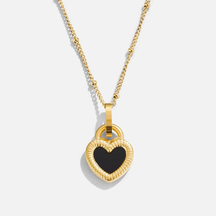 FALLING FOR YOU REVERSIBLE HEART NECKLACE