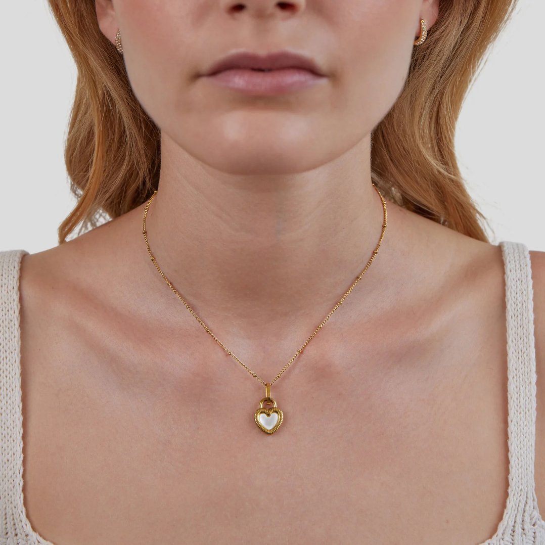 FALLING FOR YOU REVERSIBLE HEART NECKLACE