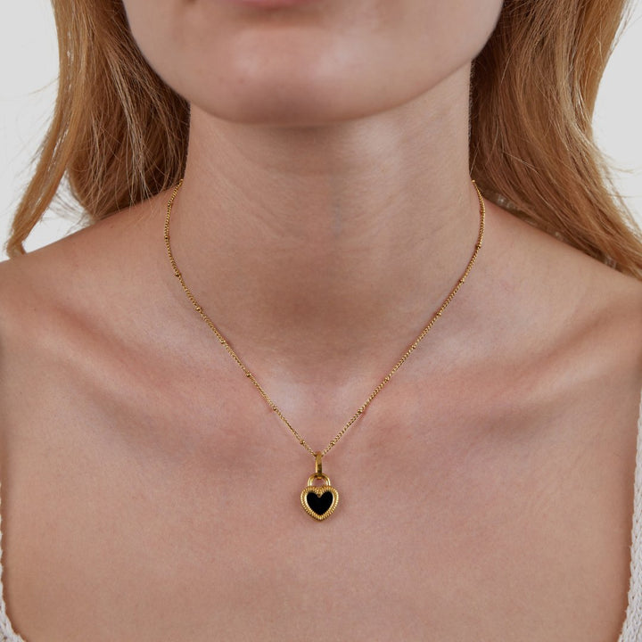 FALLING FOR YOU REVERSIBLE HEART NECKLACE