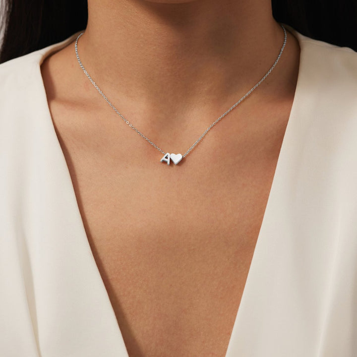 ETERNAL LOVE LETTER SILVER NECKLACE