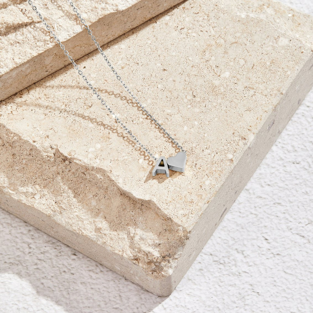 ETERNAL LOVE LETTER SILVER NECKLACE