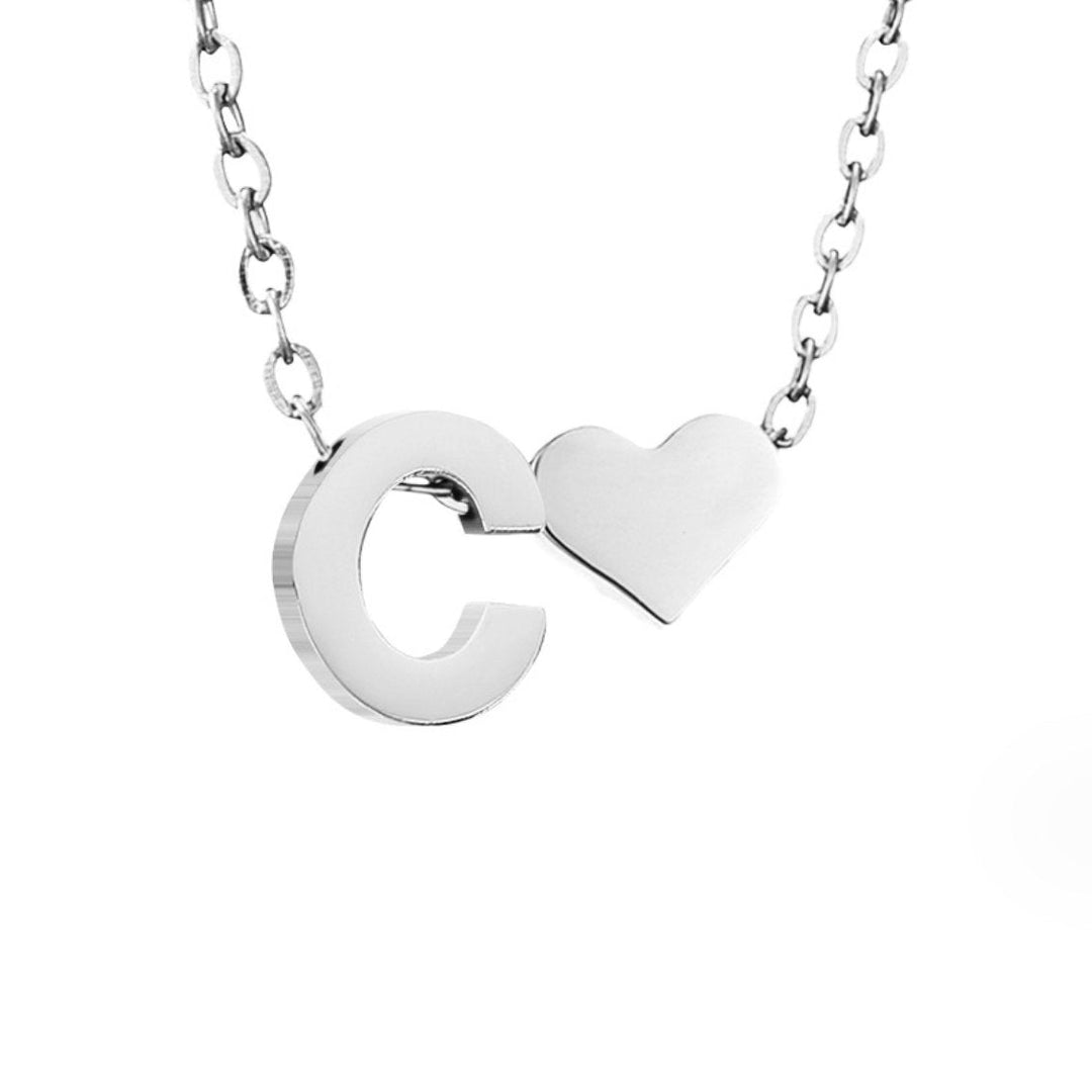 ETERNAL LOVE LETTER SILVER NECKLACE