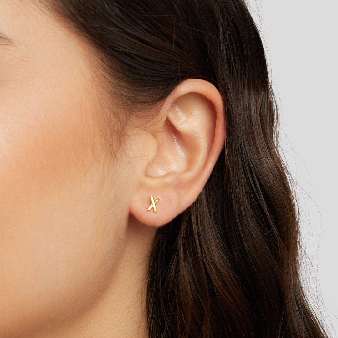 GRAFFITI X STUD EARRINGS