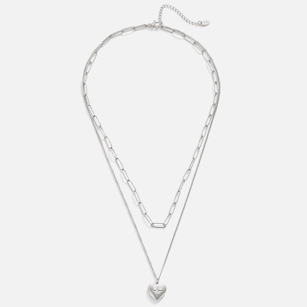 HEART &amp; PAPERCLIP NECKLACE