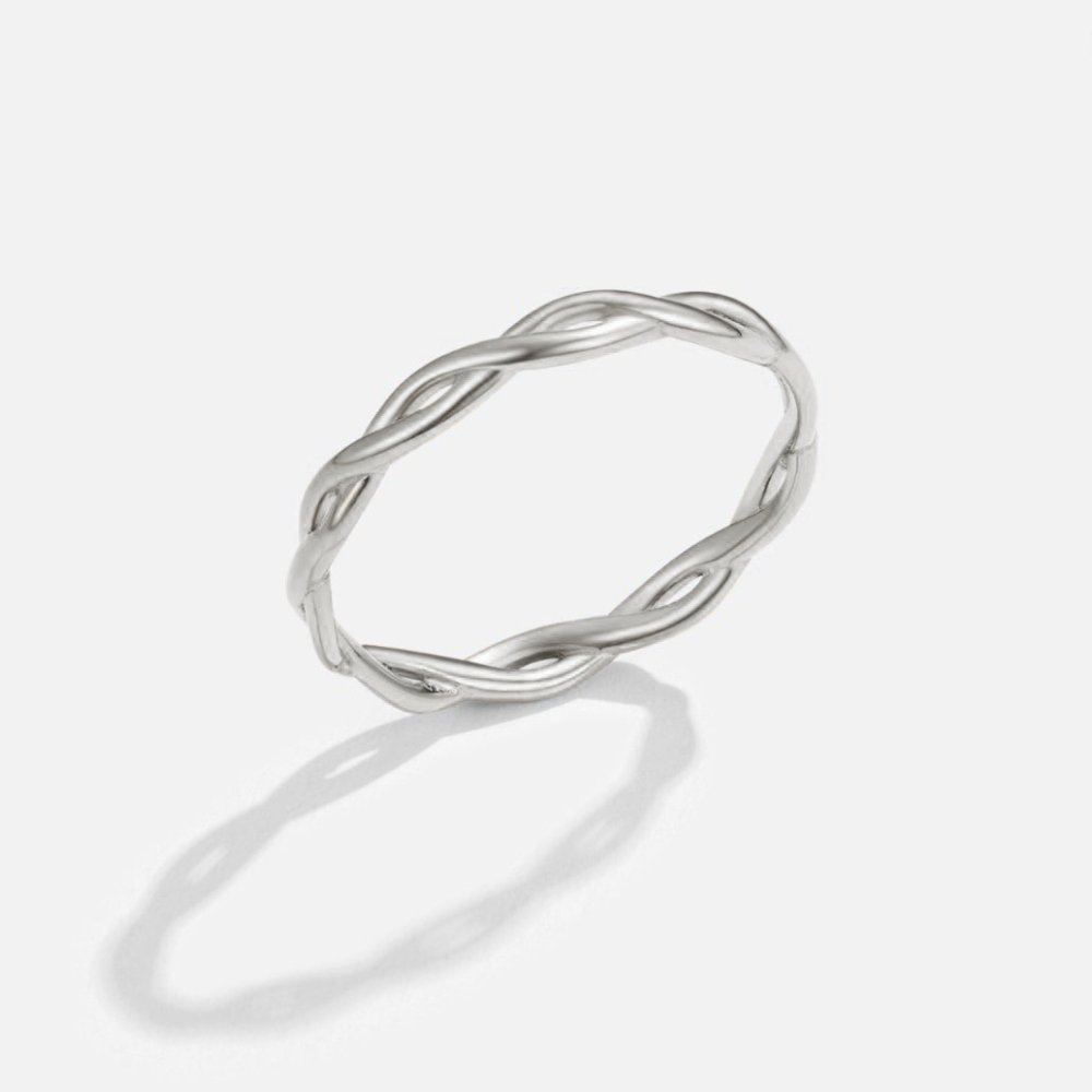 INFINITY 18K SILVER SPIN RING
