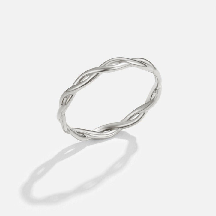 INFINITY 18K SILVER SPIN RING