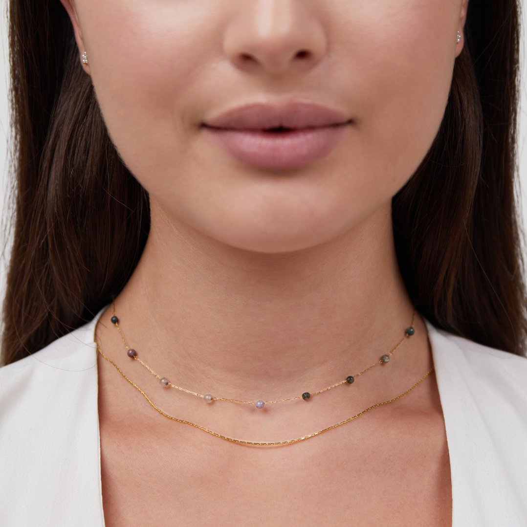 ALANA GOLD &amp; STONE LAYERED NECKLACE