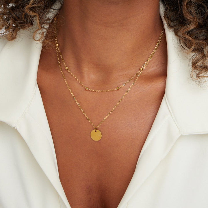 STACKED PLATE NECKLACE