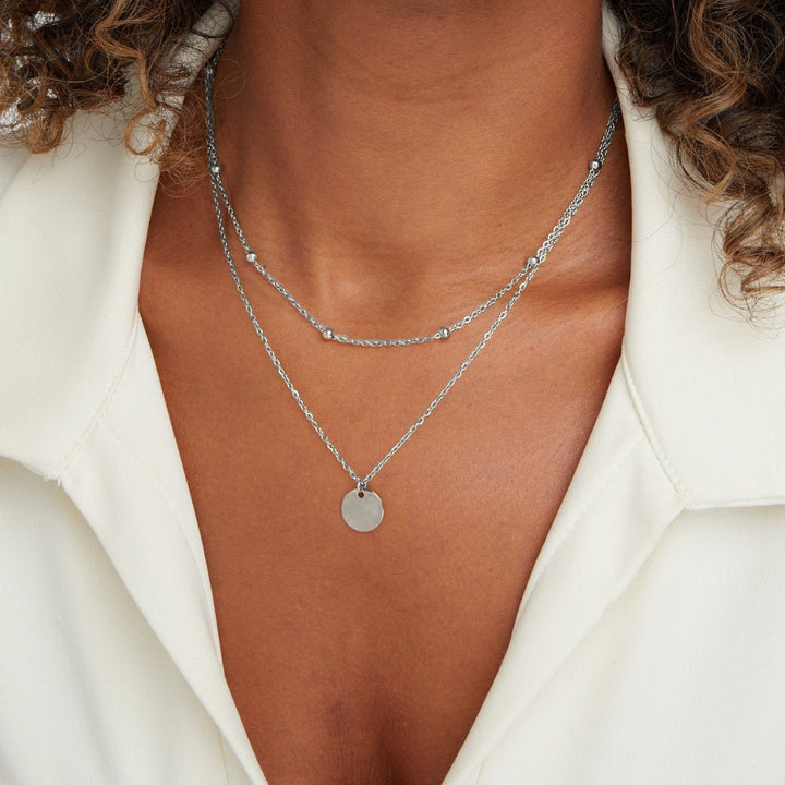 LAYERED SILVER NECKLACE