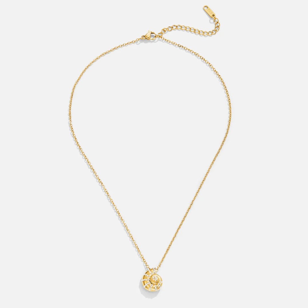LUCA CRYSTAL SHELL PENDANT NECKLACE