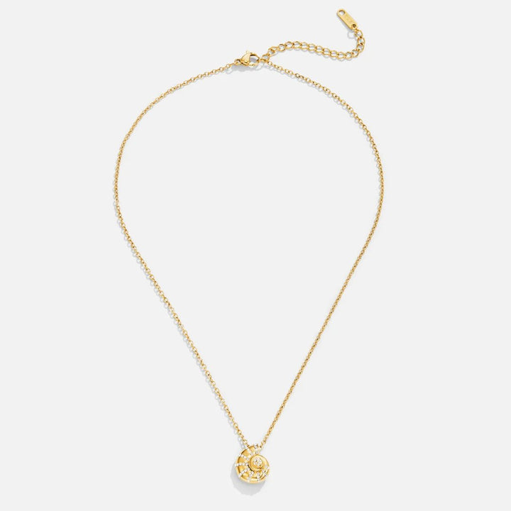 LUCA CRYSTAL SHELL PENDANT NECKLACE