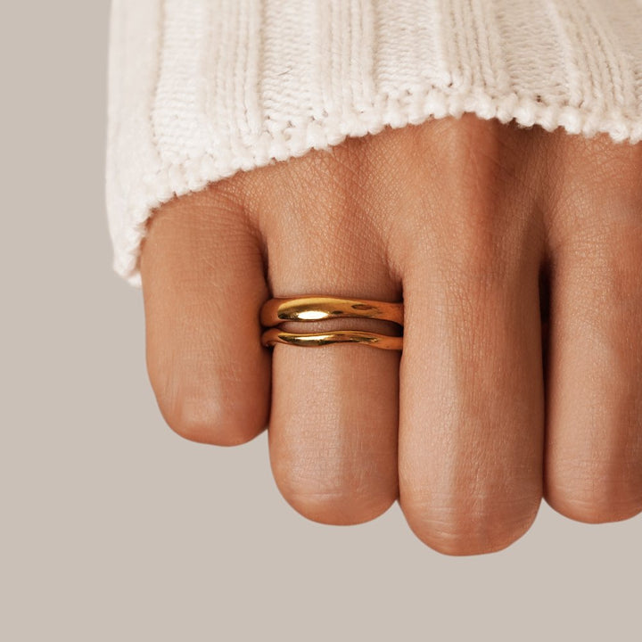 SHINE – WAVE RING SET