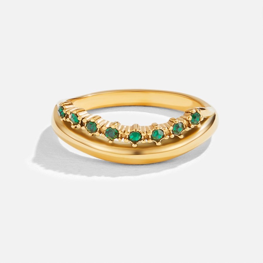 MARY – EMERALD LAYERED RING