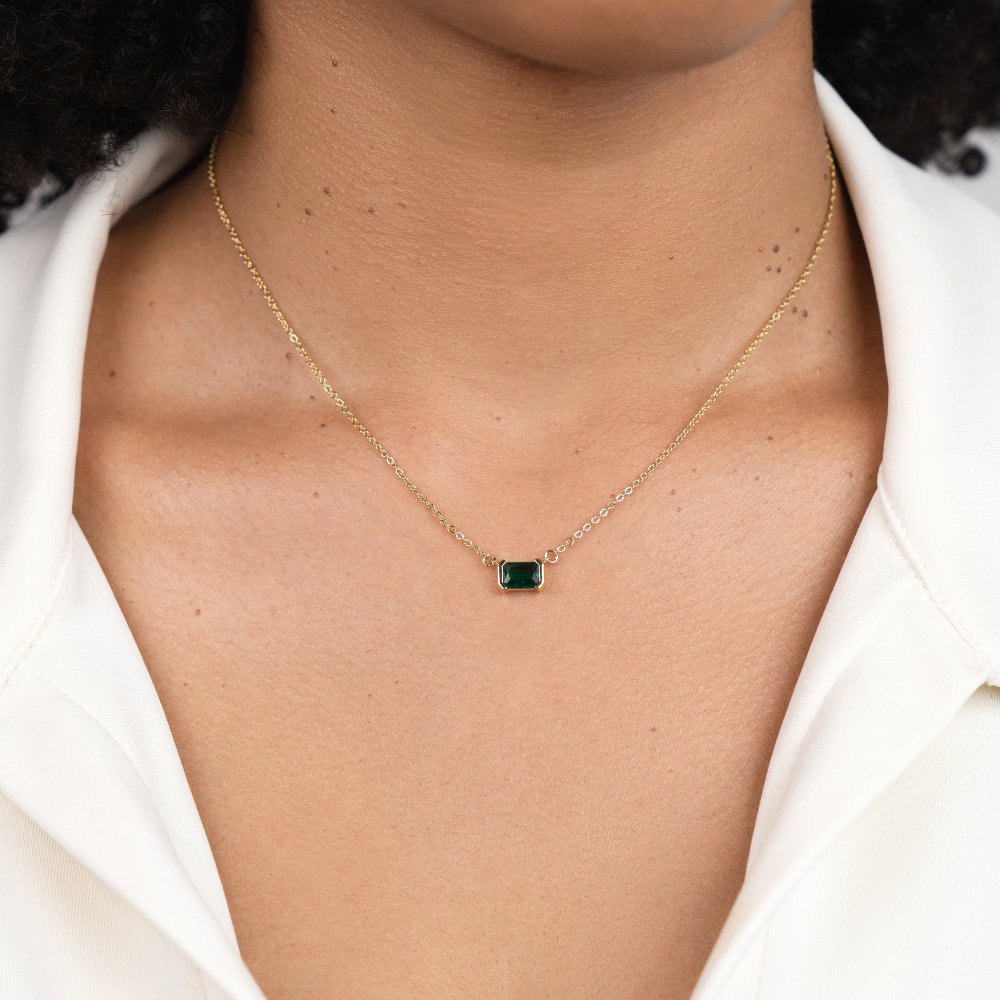 MONI GREEN EMERALD NECKLACE