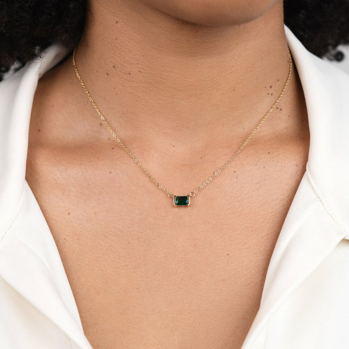 MONI GREEN EMERALD NECKLACE