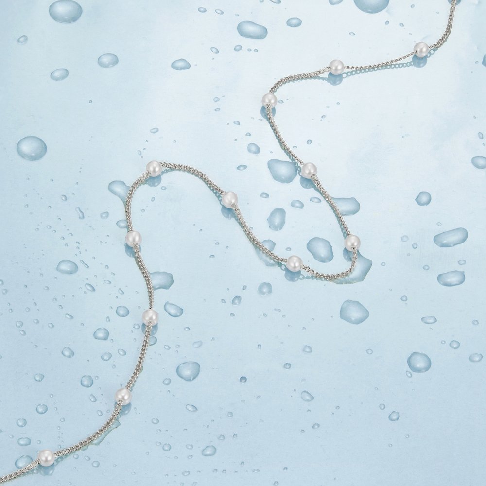 NURA PEARL 18K SILVER NECKLACE