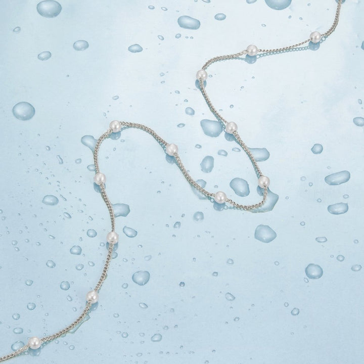 NURA PEARL 18K SILVER NECKLACE