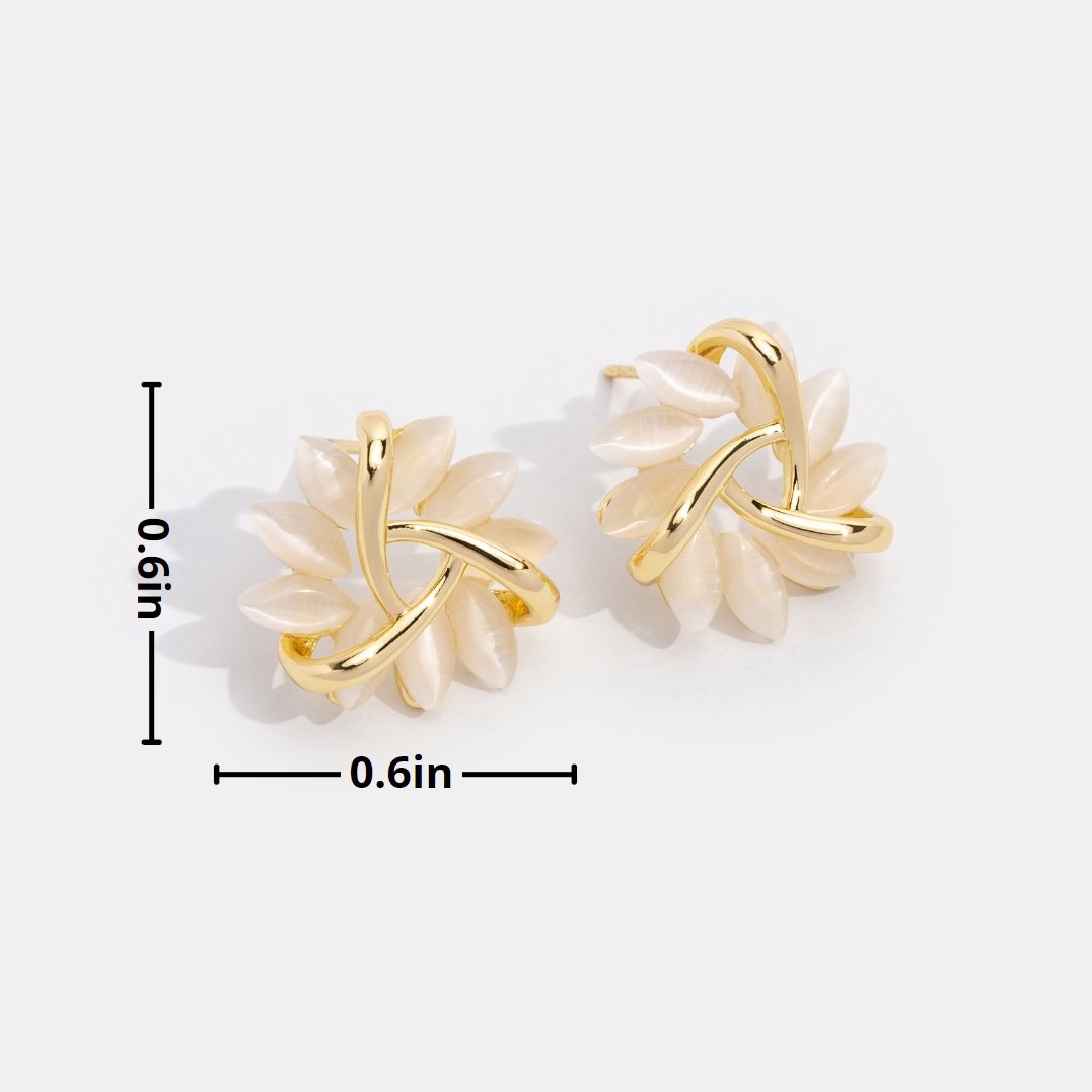 OPAL BLOSSOM GOLD EARRINGS