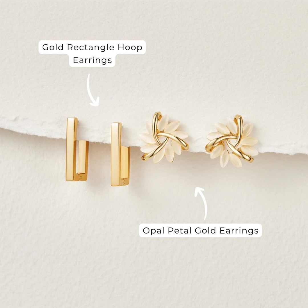 OPAL BLOSSOM GOLD EARRINGS