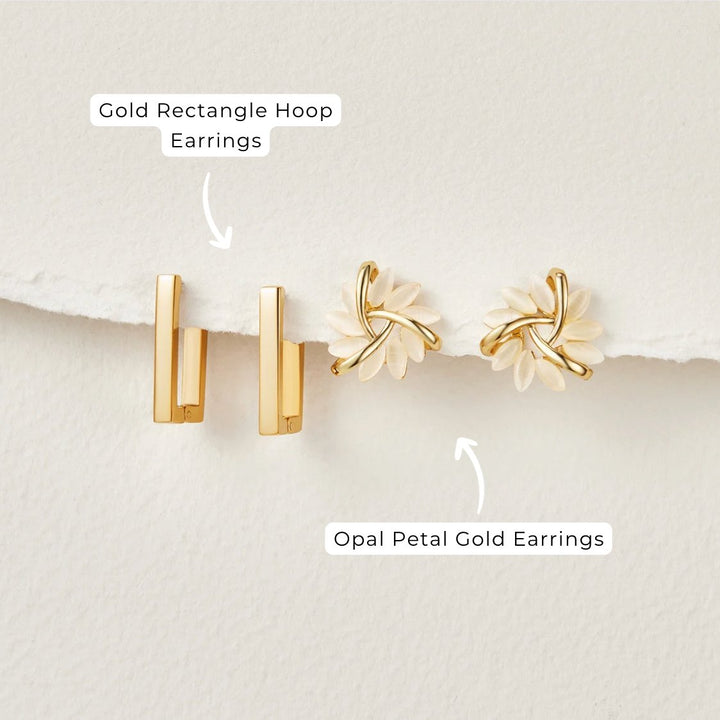 OPAL BLOSSOM GOLD EARRINGS