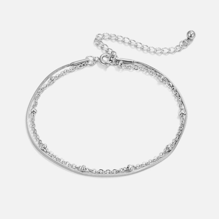 PIA SILVER LAYERED BRACELET