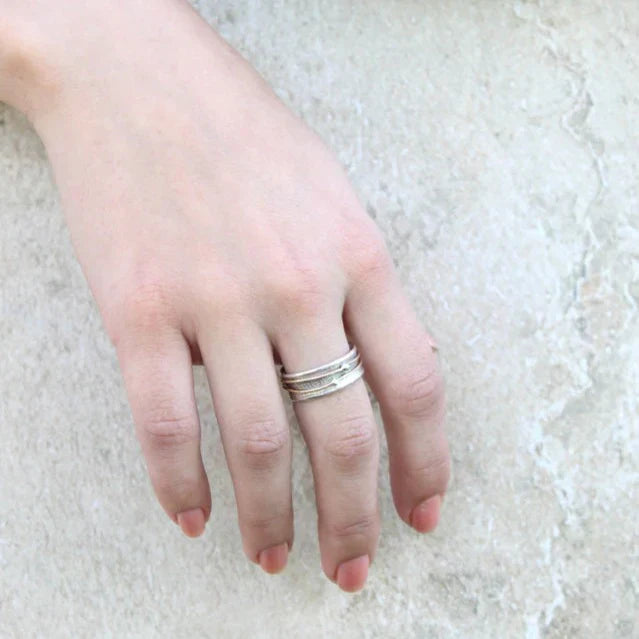SHINE – VINTAGE GOLD LAYERED SILVER RING