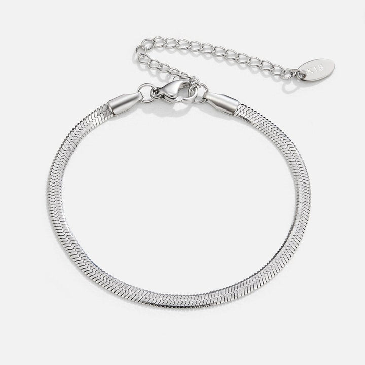 SARYA SNAKE CHAIN SILVER BRACELET