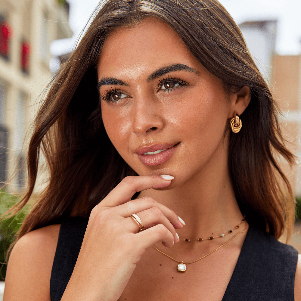 SOFIA TWISTED SILVER HOOP EARRINGS