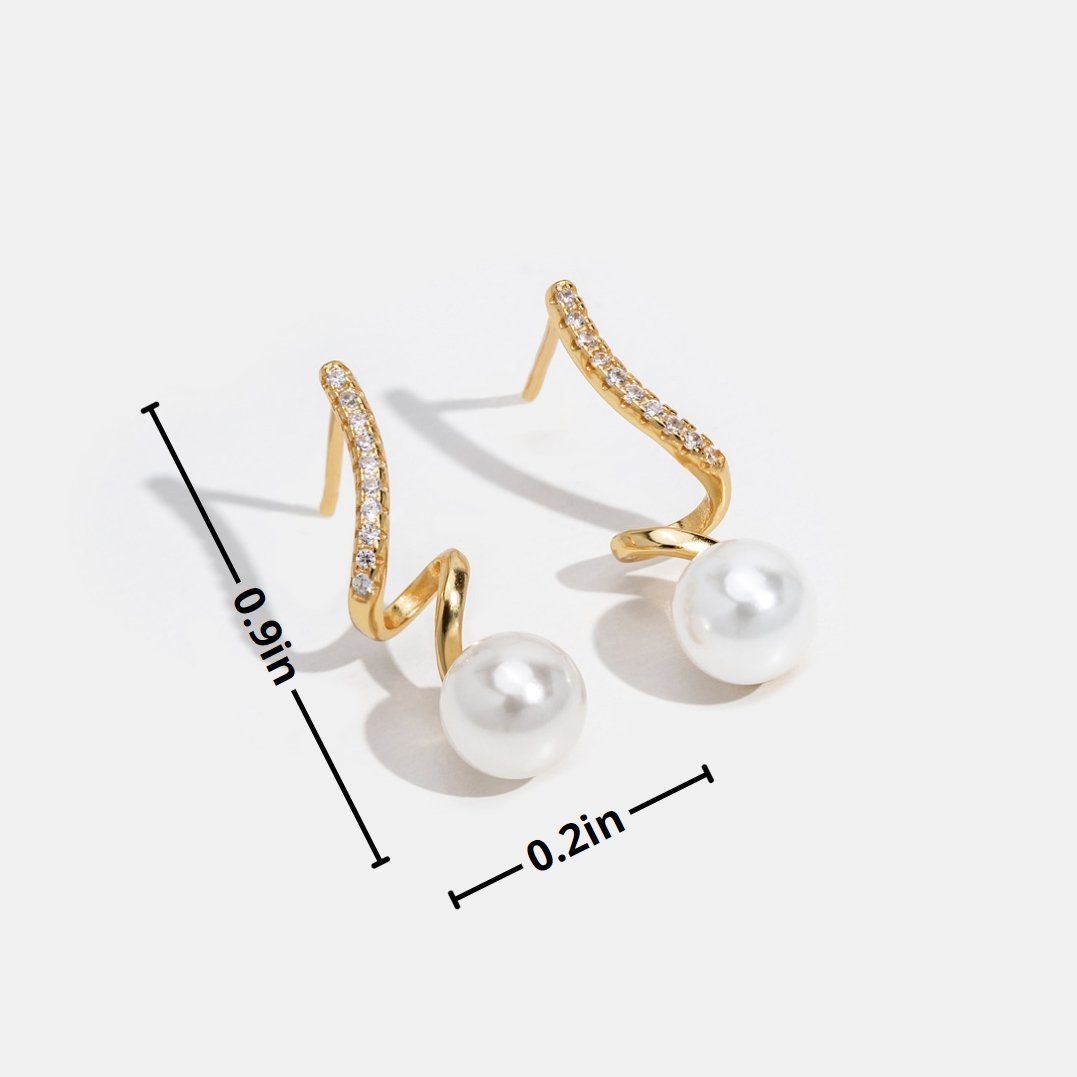 TAM PEARL WAVE EARRINGS