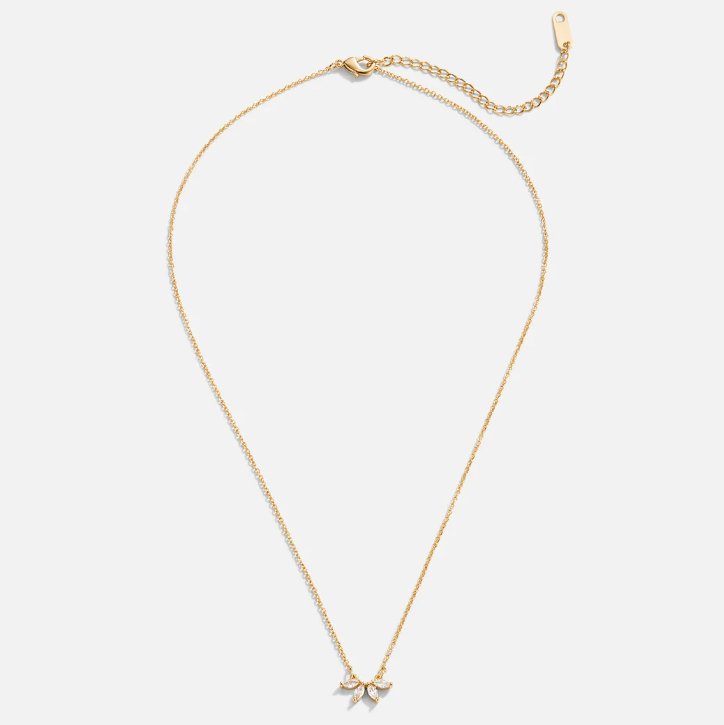 OMELIA CRYSTAL LEAF NECKLACE