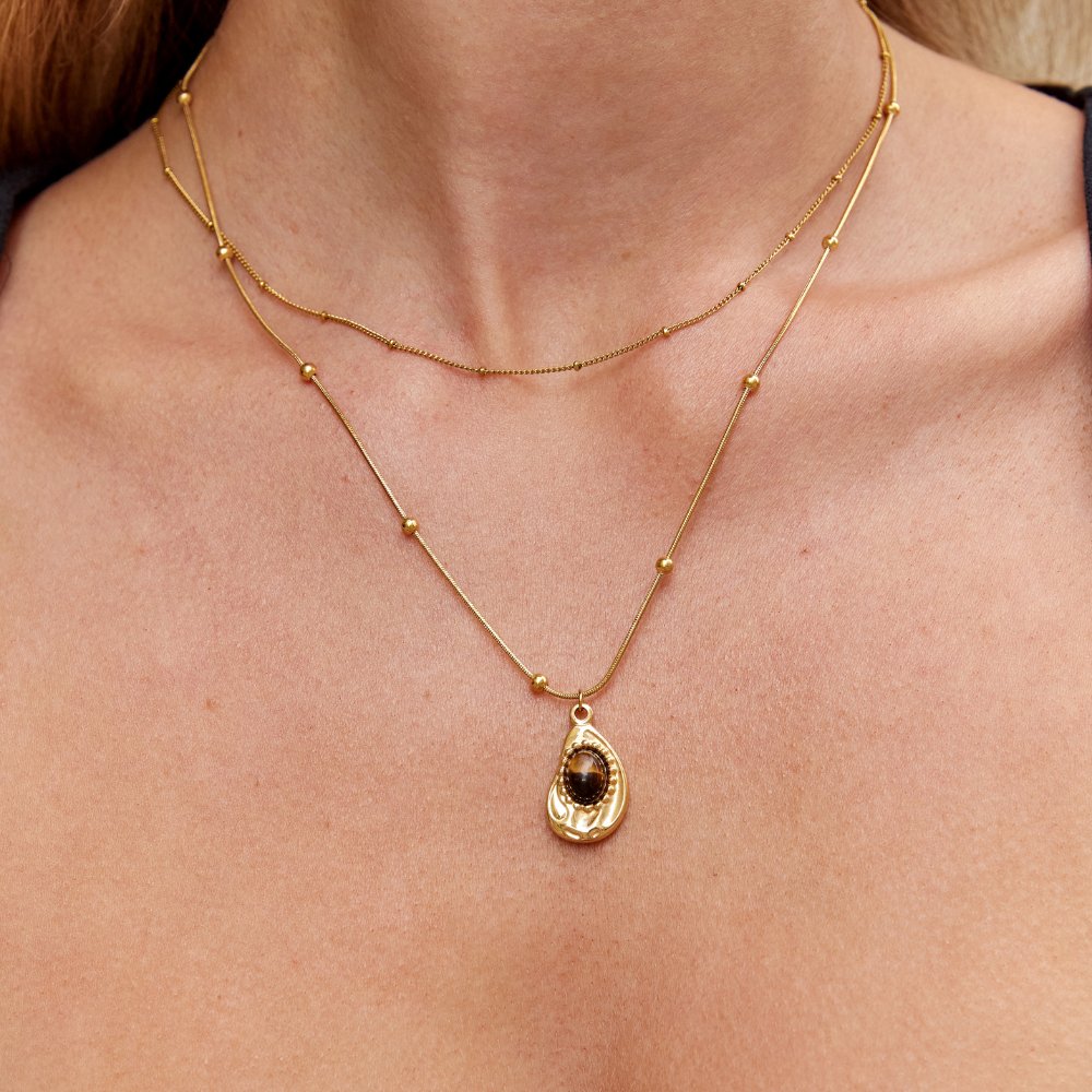TIGER EYE PENDANT NECKLACE