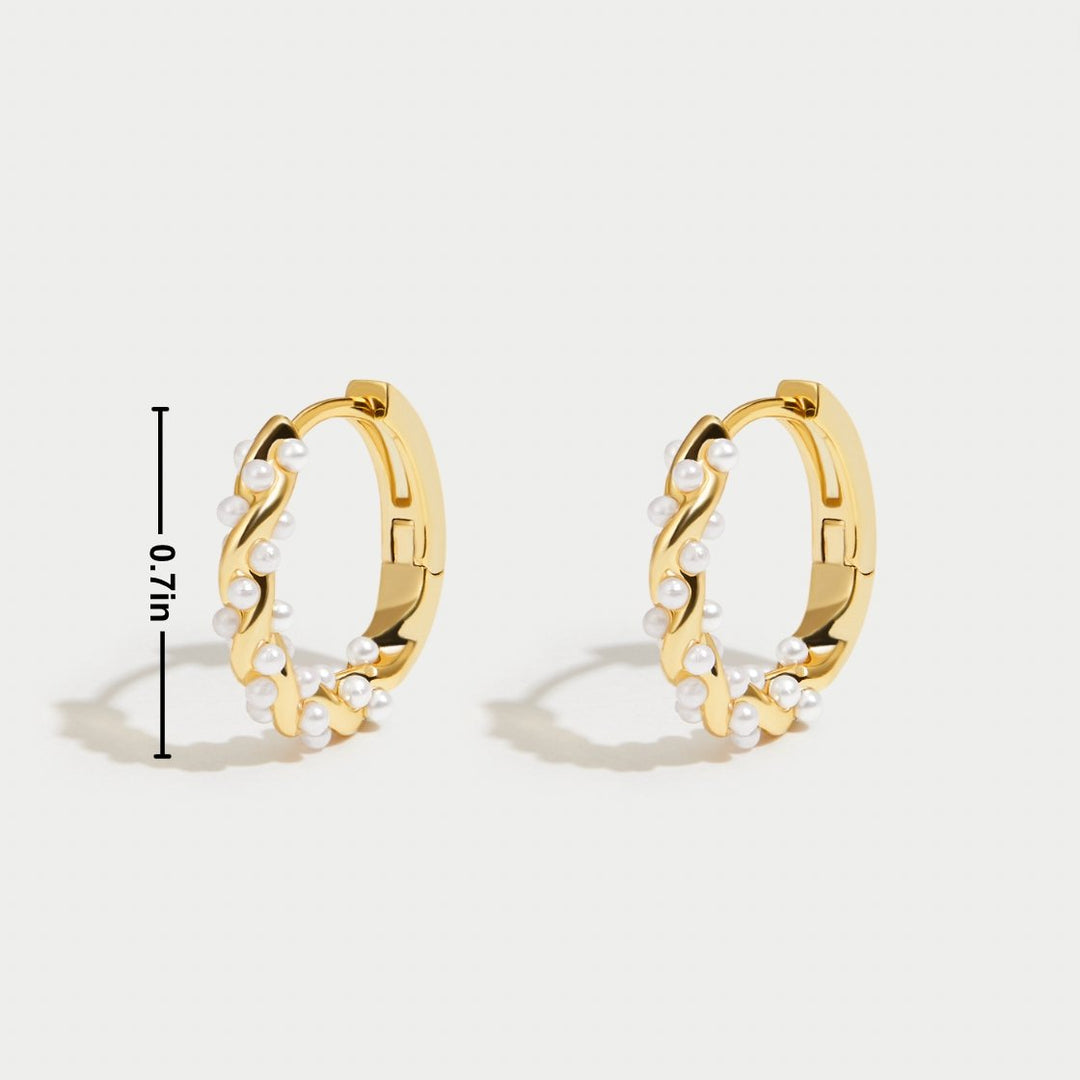VALE PEARL HOOP EARRINGS