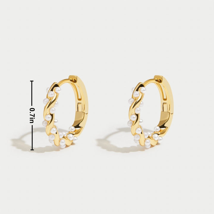 VALE PEARL HOOP EARRINGS