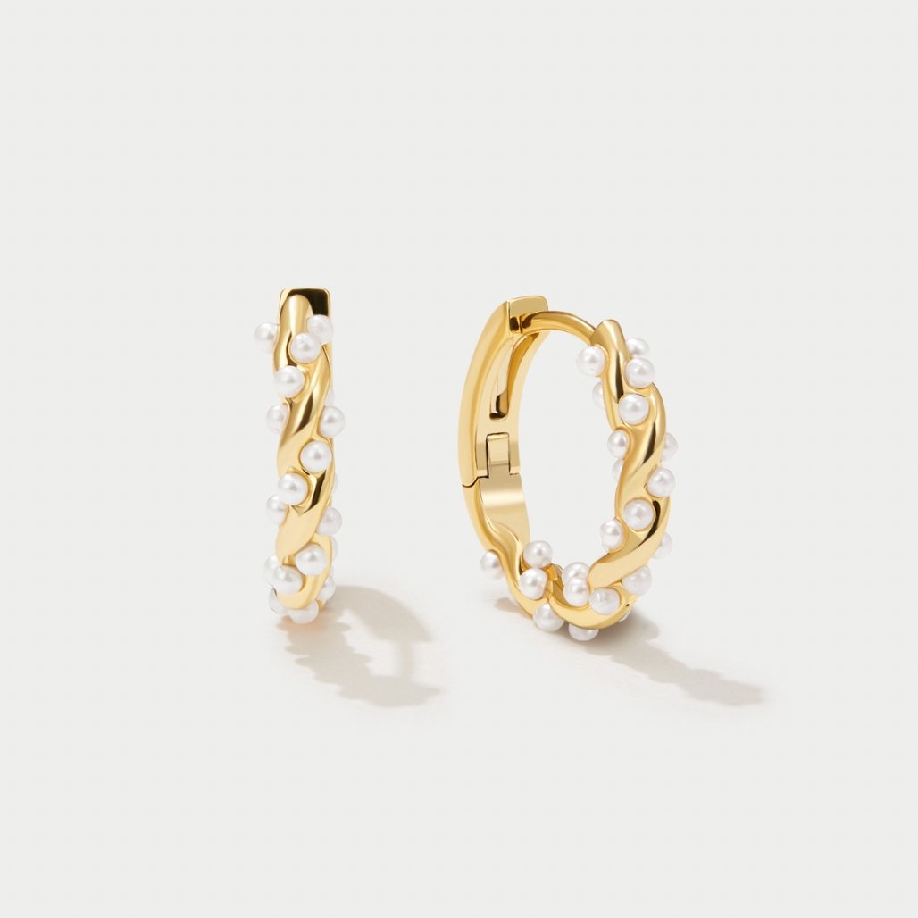 VALE PEARL HOOP EARRINGS